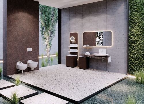 Тумба с раковиной Creavit Foglia FL3068.01 50х40