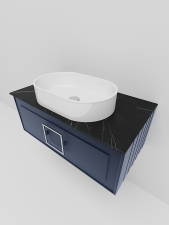 Тумба со столешницей La Fenice CUBO NFNC-01-CUB-BG-80-3-GB 80х50 подвесная цвет синий