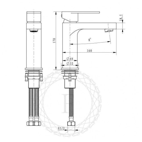Смеситель Filarete FL5030BL на раковину черный - фото 3