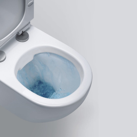 Унитаз подвесной Bond Oval F01-10 белый с сиденьем микролифт безободковый душевой смыв