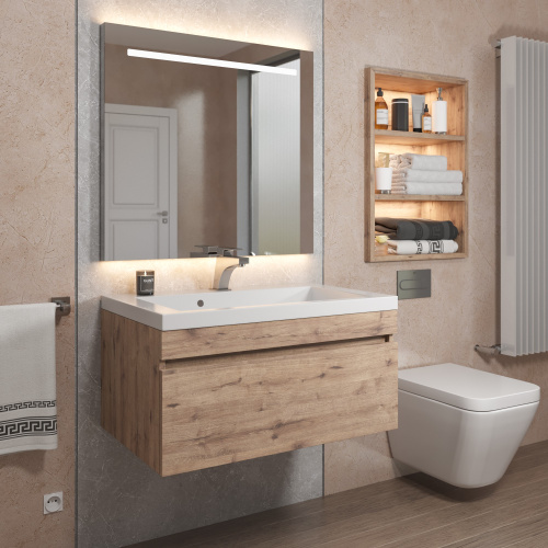 Тумба под раковину Uperwood Eva 3930213465 73,8х47,2х35 подвесная - фото 5