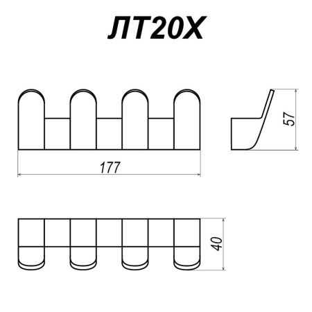 Вешалка 4 крючка Altasan Лотос ЛТ20Х