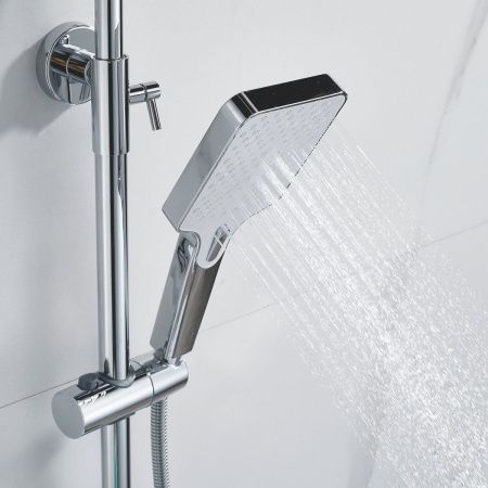 Душевая стойка Shevanik S6136 настенная цвет хром