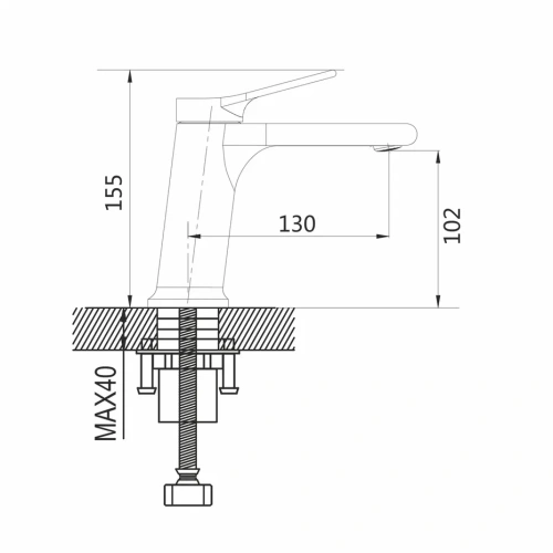 Смеситель Shevanik S8301H на раковину черный - фото 3