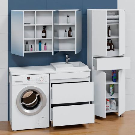 Тумба под раковину СанТа Марс 700316 70х50 напольная цвет белый