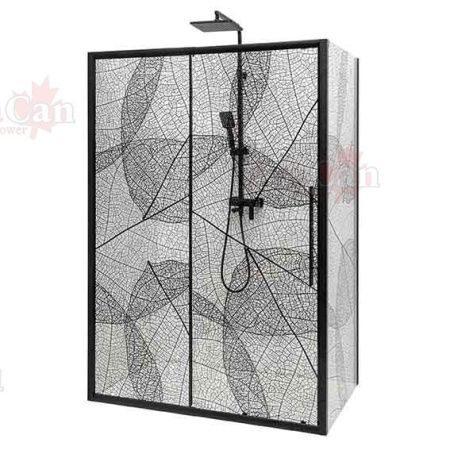 Душевой уголок AvaCan FB-140-SB100 160х100 стекло тонированное профиль черный без поддона