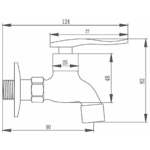 Смеситель для раковины Haiba HB521 настенный хром - фото 2