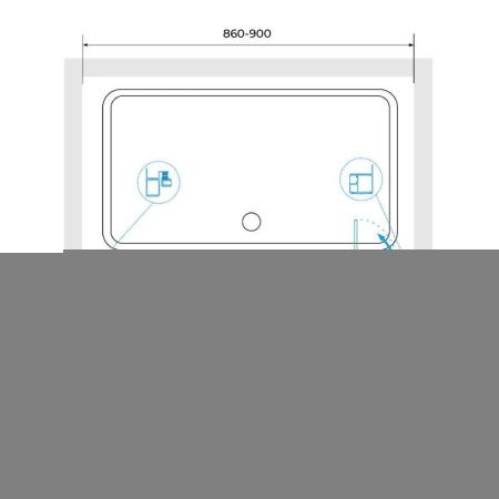Душевая дверь RGW Passage 410810509-11 90х185 стекло прозрачное профиль хром