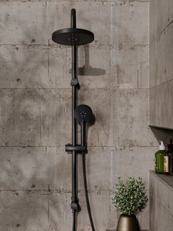 Душевая стойка Orange O-Shower OW02b настенная цвет черный