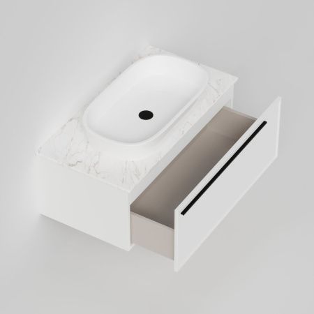 Тумба со столешницей La Fenice ELBA NFNC-01-ELB-B-90-3-GG 90х50 подвесная цвет белый