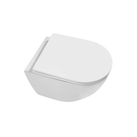 Унитаз подвесной Grossman Thin Rim GR-5601S белый с сиденьем микролифт безободковый каскадный смыв