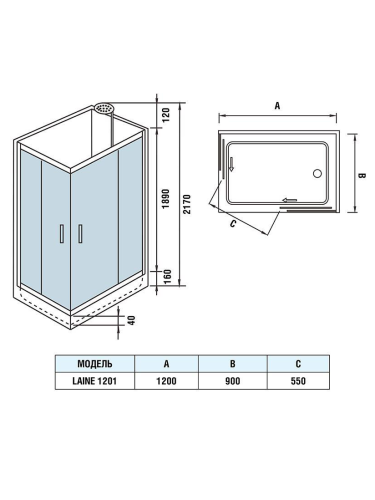 Душевая кабина WeltWasser WW500 LAINE 1201 (10000003270) 100х100 - фото 2