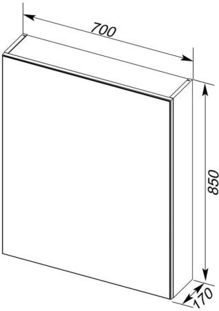 Зеркало-шкаф Aquanet Алвита 00184038 70х17х85 подвесной цвет белый