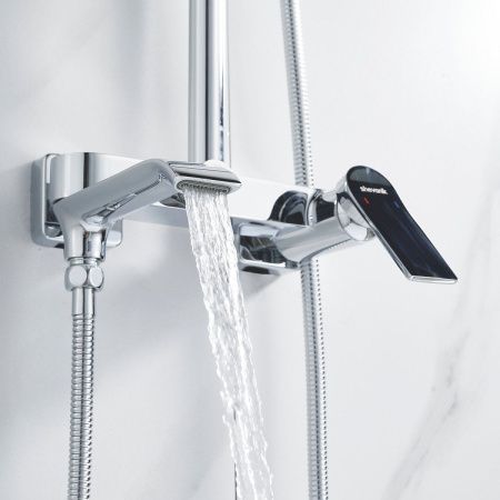Душевая стойка Shevanik S4136 настенная цвет хром