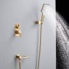 Душевая система Shevanik S9935G встраиваемая в стену цвет золото