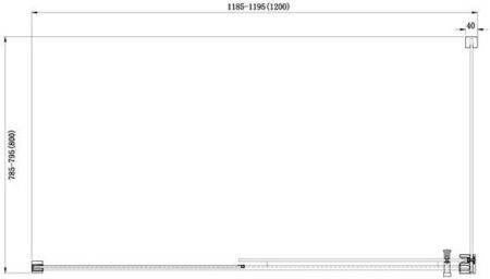Душевой уголок Aquanet NPE1131 120х80 стекло прозрачное профиль хром без поддона