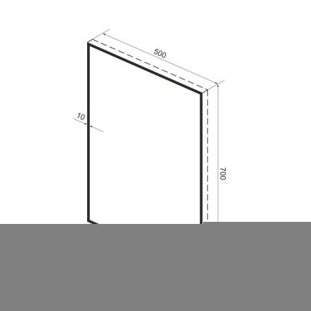 Зеркало Wellsee 7 Rays' Spectrum 172200540 50х70 подвесное