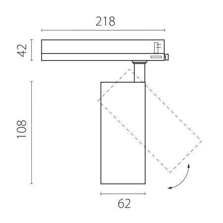 Трековый трехфазный светильник Lightstar Alta Base (Алта Басе) A5137TRIAC