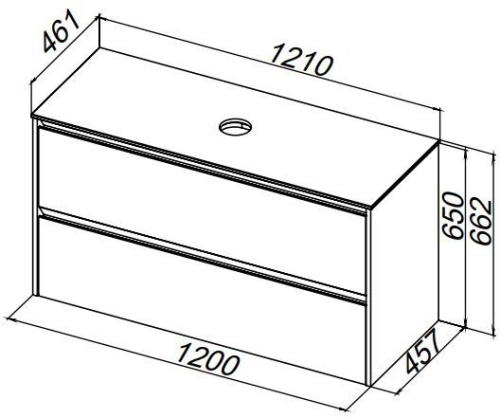 Столешница Allen Brau Activity 1.34025.ST 121х46,1х2 накладная