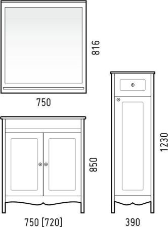 Шкаф-пенал Corozo Блюз SD-00000031 40х120 напольный цвет белый
