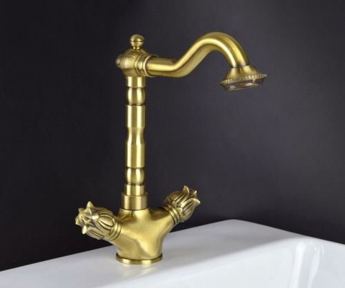 Смеситель Bronze de Luxe FLORENCE 21381 на раковину бронза - фото 5