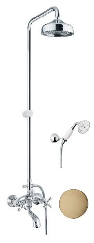 Душевая стойка Fiore 01ZZ0615 настенная цвет бронза - фото 2