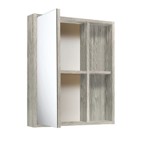 Зеркало-шкаф RUNO ЭКО 00-00001185 52х65 подвесной цвет серый - фото 2