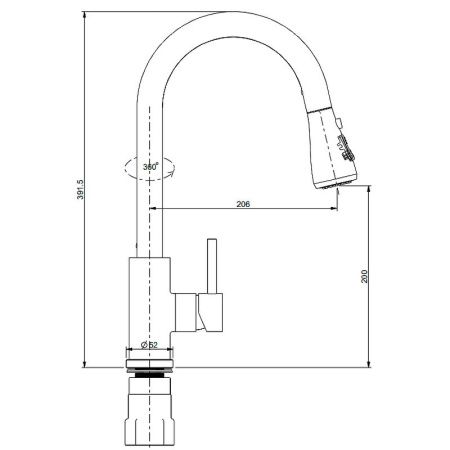 Смеситель для кухни Splenka S203 S203.49.05 на мойку сатин