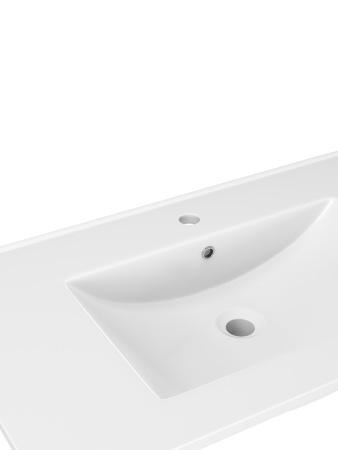 Раковина из сантехнического фарфора Teymi Ritta T51001 81х47 встраиваемая цвет белый 1 отверстие под смеситель