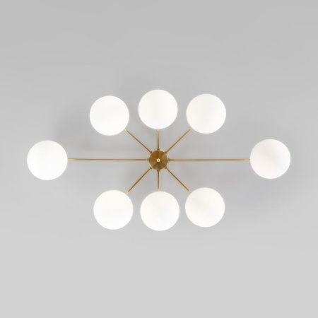 Люстра потолочная Eurosvet Opaline (Опалине) 70220/8 латунь Smart
