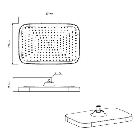 Душевая система Vincea VSFW-4311RCH встраиваемая в стену
