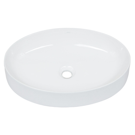 Раковина из сантехнического фарфора Melana 320337-805 58х39 накладная цвет белый без отверстий под смеситель