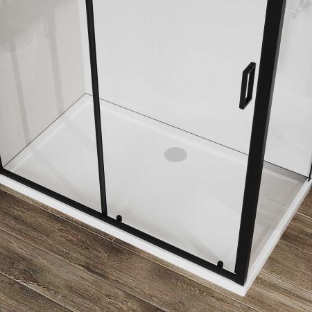 Душевой уголок Vincea City VSR-5CT9012CLB 120х90 стекло прозрачное профиль черный без поддона