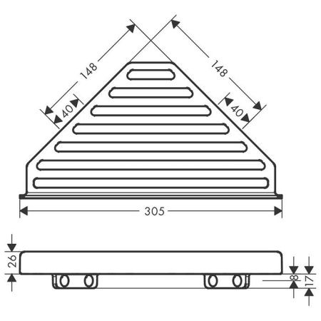 Полка в ванную комнату Hansgrohe AddStoris 41741700