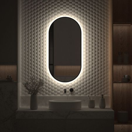 Зеркало с подсветкой Defesto AURA DF 2924R 50х100 подвесное