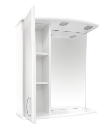 Зеркало-шкаф Misty Зеркала-шкафы Э-Аст04060-01СвЛ 60х70 подвесной цвет белый