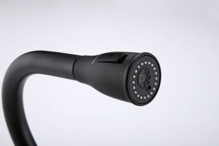 Смеситель для кухни Paulmark LANGE La214212-BLM на мойку черный