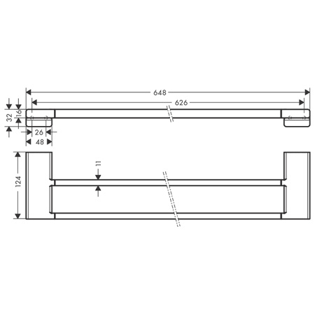Полотенцедержатель Hansgrohe AddStoris 41743340