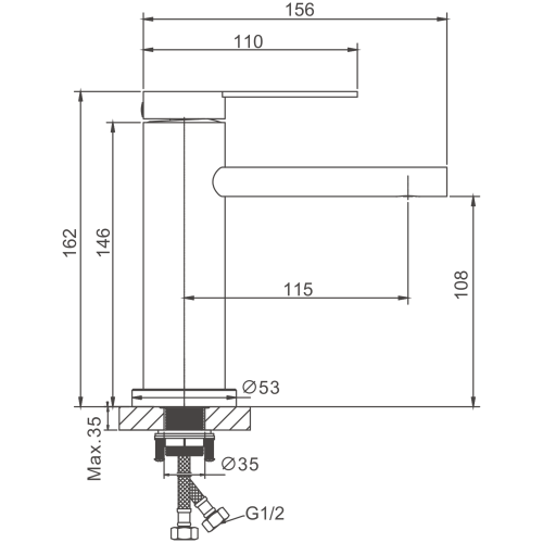 Смеситель Belz B10813-5 на раковину золото - фото 2