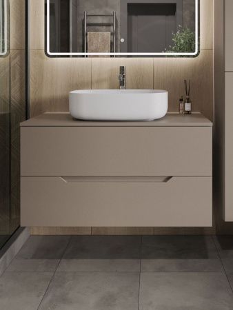 Тумба с раковиной Orange Line Li-100TuLMDF+B07-540W 100х50