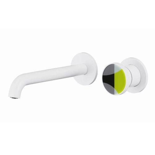 Смеситель для раковины Bronze de Luxe OMG! 9007W-Y встраиваемый в стену белый - фото 2