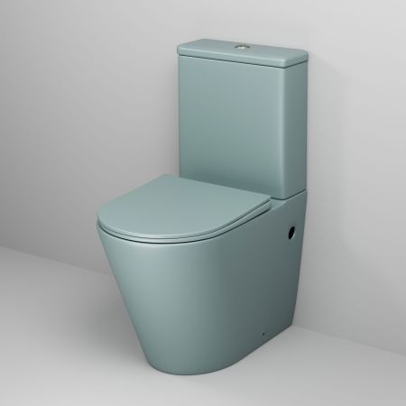 Унитаз напольный с бачком Grossman Color GR-4480MNMS мятный с сиденьем безободковый каскадный смыв