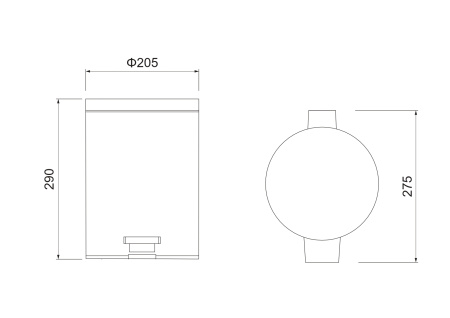 Ведро мусорное Aquatek AQ4991CR