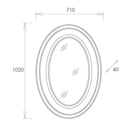 Зеркало с подсветкой Onika Адель 207030 70х100