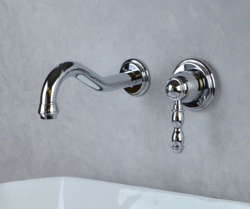 Смеситель для раковины Bronze de Luxe TIFFANY 1920CR встраиваемый в стену хром - фото 4