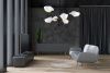 Люстра на штанге Lumina Deco ROMINA (РОМИНА) LDP 6037-6 WT+BK