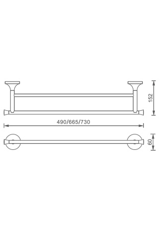 Полотенцедержатель AltroBagno Corposso AltroBagnoCorposo081406Cr