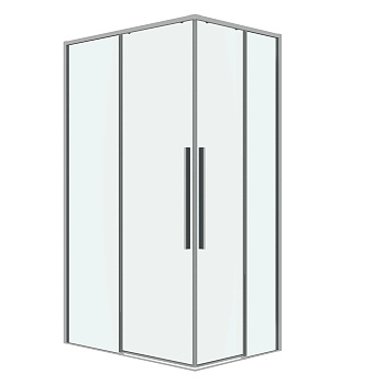Душевой уголок Grossman Galaxy 300.K33.01.1110.10.00 110х100 стекло прозрачное профиль хром глянцевый без поддона