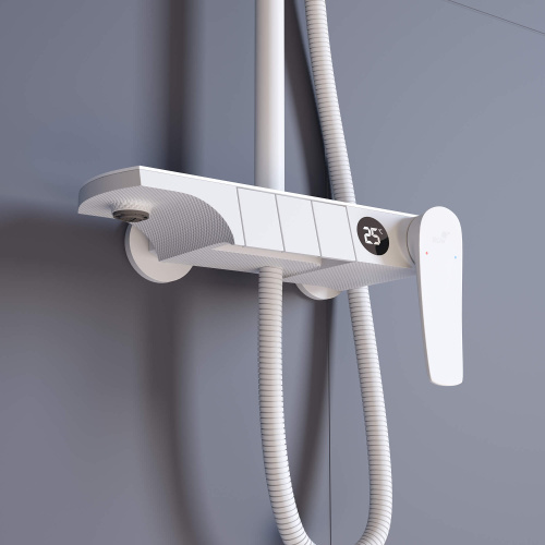 Душевая стойка RGW Shower Panels 51140133-03 настенная цвет белый - фото 3