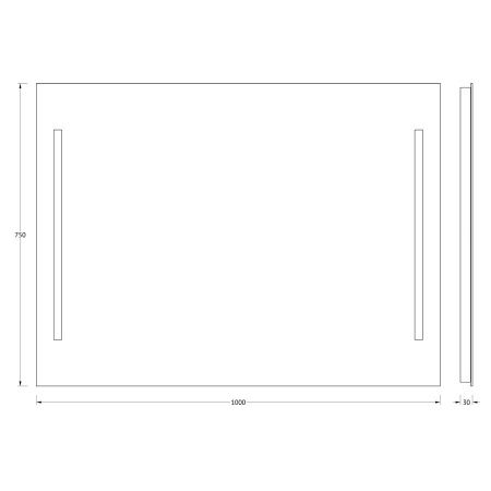 Зеркало Evoform Lumline BY 2019 100х80 подвесное